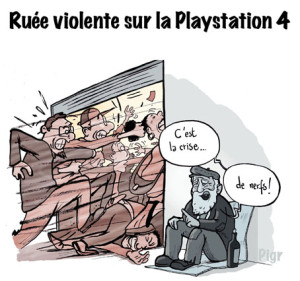 PlayStation, Crise, ruée, crise de nerfs, magasin, soldes, SDF