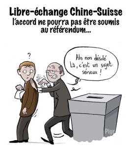 Libre échange, Chine-Suisse, urnes, votation, peuple, accord