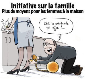 Femme à la maison, boulet, Initiative UDC, contribuable