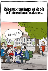 Réseaux sociaux, internet, téléphone, antisocial, école, internet