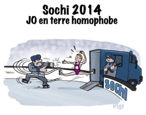 Sochi, JO, homophobe, police russe, patineur,