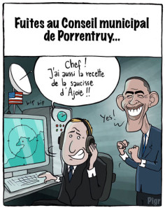 Porrentruy, fuite, NSA, saussice d'Ajoie, Obama